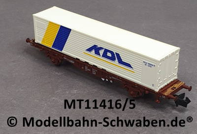 Minitrix 11416/5 N Containertragwagen KDL, DB, EVP