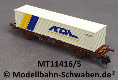 Minitrix 11416/5 N Containertragwagen KDL, DB, EVP