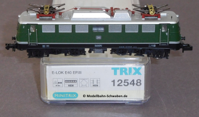 Minitrix 12548 N E-Lok E40 675, grün, DSS, DB, OVP