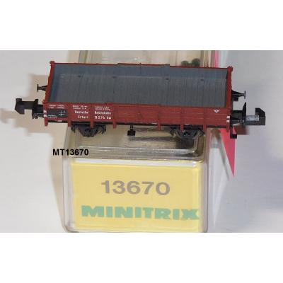 Minitrix 13670 N Niederbordwagen Erfurt, Xw, DR, OVP