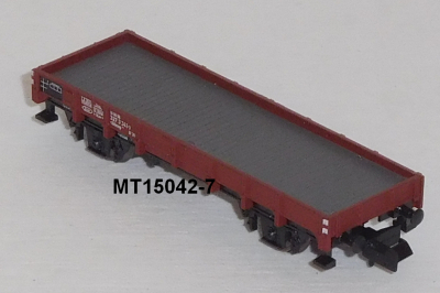 Minitrix 15042-7 N Niederbordwagen unbeladen aus Jahrhundertset, DB, OVP