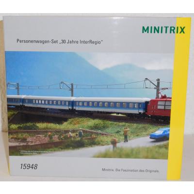 Minitrix 15948 N Set Personenwagen 30 Jahre Interregio, Bel., DB, OVP