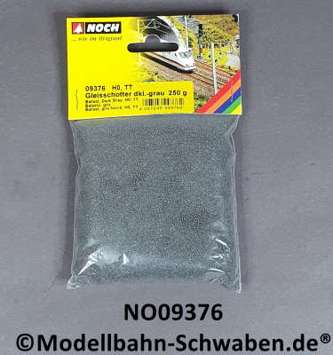 Noch 09376 H0/TT Gleisschotter, dunkelgrau, 250g, OVP