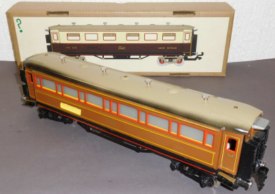 Paya Ibi 1376 Spur 0, M1:45, Blech/TinPlate elektrischer Personenwagen, braun, OVP