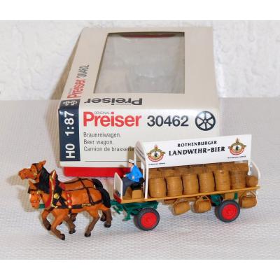 Preiser 30462 H0 1:87 Brauereiwagen Landwehr Bier OVP