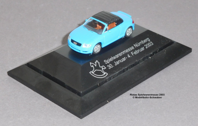 Rietze H0 Sondermodell 2003 Spielwarenmesse Audi TT Cabrio Roadster