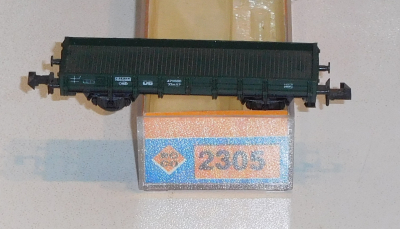 Roco 2305 N Flachwagen Xlm 57, grün, DB, OVP