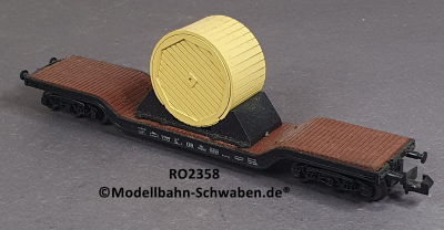 Roco 2358 N Tiefladewagen mit Kabeltrommel, DB