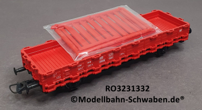 Roco 3231332 H0 Niederbord-/ Rungenwagen, verkehrsrot, BN 323 1 332-0, DB