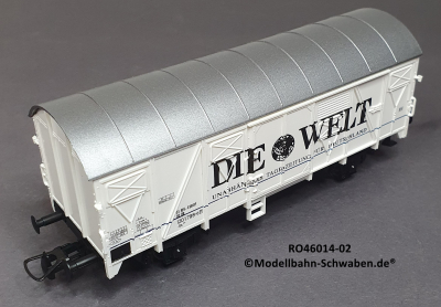 Roco 46014-02 H0 Ged. Güterwagen Die Welt, DB, OVP
