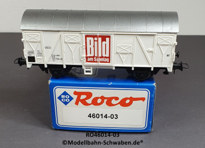 Roco 46014-03 H0 Ged. Güterwagen Bild am Sonntag, DB, OVP