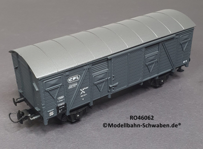 Roco 46062 H0 Gedeckter Güterwagen, grau, CFL, OVP