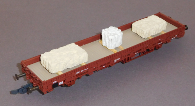 Roco 46306 H0 Rungenwagen bel.m.Steinblöcken, 333 2 120-1, DB, OVP