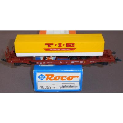 Roco 46362 H0 Taschenwagen mit Sattelauflieger T.I.E, DB, OVP