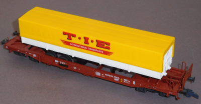 Roco 46362 H0 Taschenwagen mit Sattelauflieger T.I.E, DB, OVP
