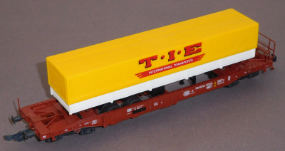 Roco 46362 H0 Taschenwagen mit Sattelauflieger T.I.E, DB, OVP