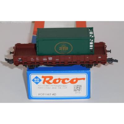 Roco 51967 H0 Rungenwagen Kühlcontainer Jever, DB, OVP