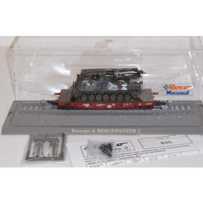 Roco Minitank 845 H0 Schwerlastwagen Rlmmps bel. mit Bergepanzer 2, BW, DB, OVP