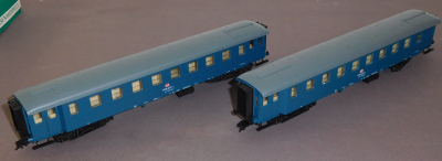 Sachsenmodelle 14128 H0 Bauzug 2 Stk. B4y, ozeanblau, DB, OVP
