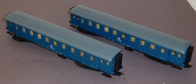 Sachsenmodelle 14128 H0 Bauzug 2 Stk. B4y, ozeanblau, DB, OVP