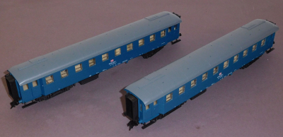 Sachsenmodelle 14128 H0 Bauzug 2 Stk. B4y, ozeanblau, DB, OVP