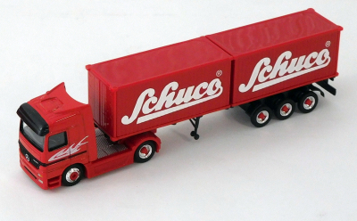 Schuco 22030 H0 1:87 MB Actros Containersattelzug Schuco