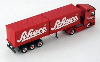Schuco 22030 H0 1:87 MB Actros Containersattelzug Schuco