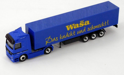 Schuco 22406 H0 1:87 MB Actros Koffersattelzug Wasa