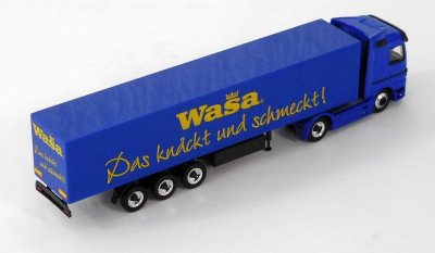 Schuco 22406 H0 1:87 MB Actros Koffersattelzug Wasa