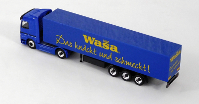 Schuco 22406 H0 1:87 MB Actros Koffersattelzug Wasa