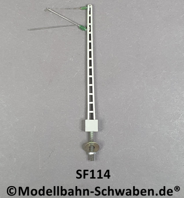 Sommerfeldt #114 H0/H0m Gittermast, DR m. Ausleger, lackiert