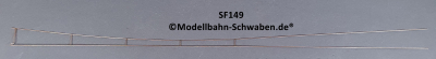 Sommerfeldt #149 H0/H0m DB Fahrdraht, verkupfert, 0,7 x 455mm, eins. offen