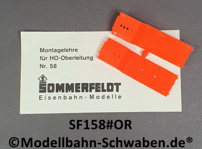 Sommerfeldt #158 H0 Montagelehren für Maststandpunkte, orange