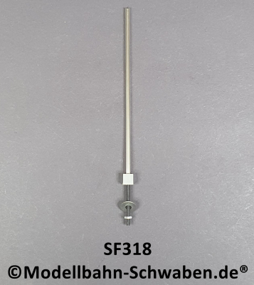 Sommerfeldt #318 H0/H0m H-Profil-Mast aus Neusilber, 130 mm