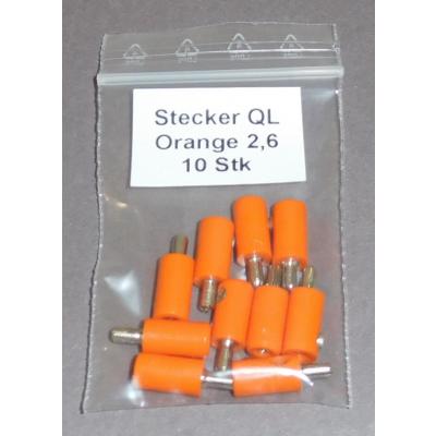 STORQL 2,6 mm Querloch Stecker, Orange