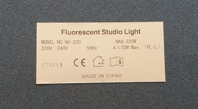 Tageslicht Flächenleuchte NG-220 Studio/Video light m. Stoffdiffusor