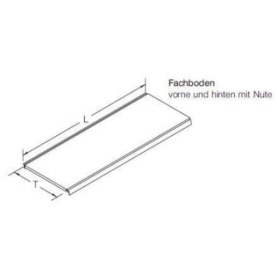 Tegometall Fachboden L133 T37CM Reinweiss