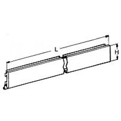 Tegometall RÜCKWAND Paneele Glatt L100 H10cm Juraweiss