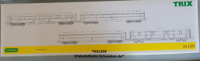 Trix 31359 H0 Schnellzug Wagenset , 4-tlg., DB, OVP