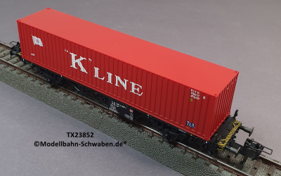 Trix Express 23852 H0 Containertragwagen Lgis, bel. m. 40-Container K Line, DB Trix Express 23852 H0 Containertragwagen Lgis, bel. m. 40-Container K Line, DB