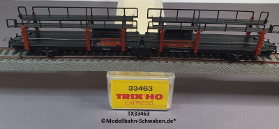 Trix Express 33463 H0 Autotransportwagen, unbeladen, DB, OVP