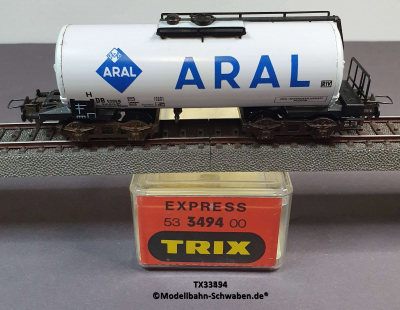 Trix Express 33494 H0 Kesselwagen ARAL, 4-achs, DB, OVP
