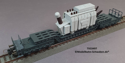 Trix Express 33497 H0 Tiefladewagen Trafo-Union, OVP Trix Express 33497 H0 Tiefladewagen Trafo-Union, OVP