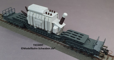 Trix Express 33497 H0 Tiefladewagen Trafo-Union, OVP Trix Express 33497 H0 Tiefladewagen Trafo-Union, OVP