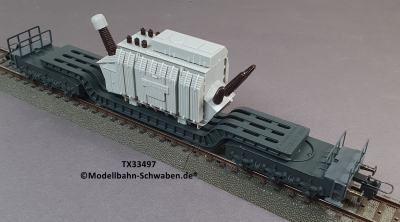 Trix Express 33497 H0 Tiefladewagen Trafo-Union, OVP Trix Express 33497 H0 Tiefladewagen Trafo-Union, OVP