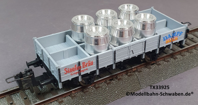 Trix Express 33925 H0 Güterwagen Staufen Bräu Dampfbier, 6 Fässer, OVP