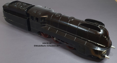 VEB (K) Stadtilm / Zeuke Spur 0 Stromlinien-Schlepptenderlok FD 50, Achsfolge 1C1