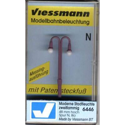 Viessmann 6446 N Moderne Stadtleuchte, zweiflammig Höhe 48mm