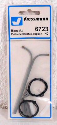 Viessmann 6723 H0 Bausatz Peitschenleuchte, doppelt, weiß, OVP