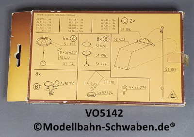 Vollmer 5142 H0 Bausatz Rundtische und Stühle, OVP
